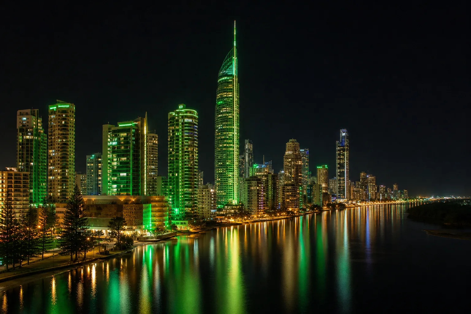 Editorial city guide graphic for Rollxo Casino readers in Gold Coast, QLD