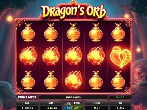 Dragons Orb pokie artwork at Rollxo Casino