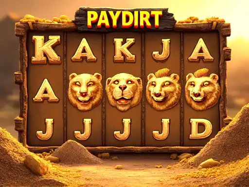 Paydirt pokie artwork at Rollxo Casino